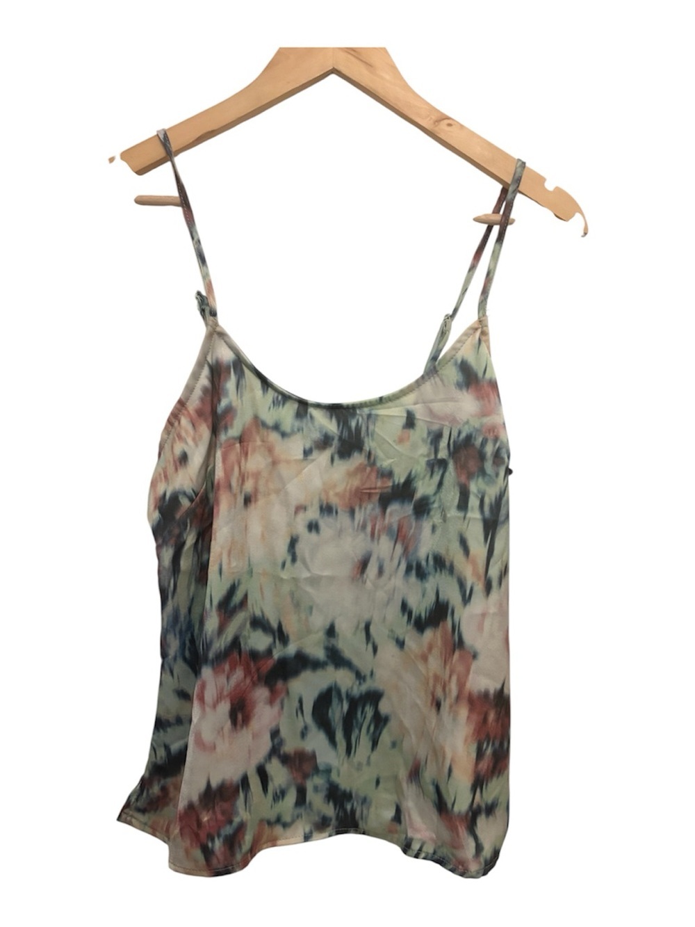 Floral Tie-Dye Spaghetti-Strap Cami in Multicolor